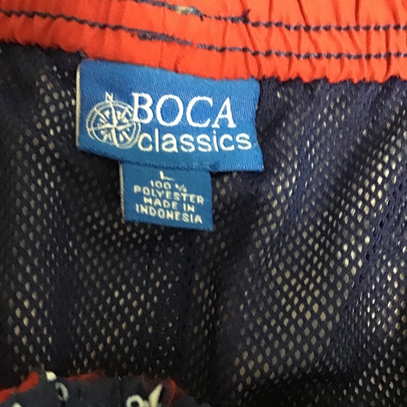 Boca Classics Anchor Print Swim Trunks - Picture 2 of 3